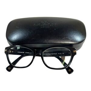 Coach HC6050 Lakota Women's Logo Eyeglasses Black/Beige Ocelot Sig C 135mm